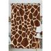 GCKG Giraffe Window Curtain Kitchen Curtain Window Drapes Panel for Living Room Bedroom Size 52(W) x 84(H) inches (One Piece)