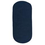 Colonial Mills 2.25 x 10 Navy Blue Reversible Oval Area Throw Rug