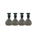 Set of 4 Charcoal Gray and Black Contemporary Glass Vases 5