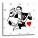 3dRose Retro Couple Dancing In Black n White - Wall Clock 10 by 10-inch