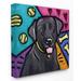 Stupell Industries Colorful Black Labrador Dog Pet Painting Canvas Wall Art by Eric Waugh