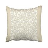 BPBOP Border In Victorian Style Ornamental Light Lace Ornate Floral For Endless Monochrome Pillowcase Cover 16x16 inch