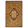 SAFAVIEH Classic Kirsteen Floral Bordered Wool Runner Rug Beige/Olive 2 3 x 10