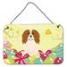 Carolines Treasures BB6058DS812 Easter Eggs Cavalier Spaniel Wall or Door Hanging Prints 8x12 multicolor