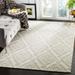 SAFAVIEH Micro-Loop Linton Damask Trellis Wool Area Rug Light Grey 4 x 6