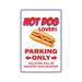 HOT DOG LOVERS Parking Decal wiener frank food snack chili | Indoor/Outdoor | 9 Tall