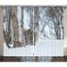 Animal Curtains 2 Panels Set European Lynx Snowy Cold Forest Norway Nordic Country Wildlife Apex Predator Window Drapes for Living Room Bedroom 108W X 84L Inches Light Brown White by Ambesonne