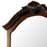 Benzara Velda II Baroque Style Mirror In Brown Cherry Finish