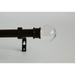 Urbanest 1-inch Diameter Crystal Ball Adjustable Single Curtain Rod 84-inch to 120-inch Bronze