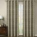 Tabitha Flower Curtains Jacquard Grommet Top Panels (Single) - Taupe - 54x108