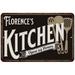 Florence s Kitchen Sign Metal Wall 16 x 24 Matte Finish Metal 116240019110