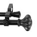 Window Decorative Flair Double Curtain Rod Black 66-120