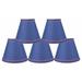 Urbanest Faux Silk Chandelier Shade 3x6x5 Navy Blue With Fuchsia Trim Set of 5