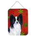 Carolines Treasures SS4712DS1216 Papillon Red and Green Snowflakes Holiday Christmas Wall or Door Hanging Prints 12x16