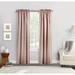 Thermalogic 40 x 63 in. Ticking Stripe Room Darkening Pole Top Curtain Panel Burgundy - Pack of 2