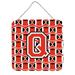 Letter Q Football Scarlet and Grey Wall or Door Hanging Prints