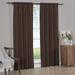 (Set of 2) Soho Faux Silk Rod Pocket Waterfall Window Curtain Panels- Chocolate - 42x96