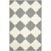 SAFAVIEH Cambridge Peregrine Geometric Diamonds Wool Area Rug Dark Grey/Ivory 4 x 6