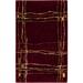 Nourison Parallels Area Rug Red 2 3 x 3 9 Contains Latex Viscose 2 x 3 Red Modern & Contemporary