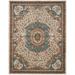 SAFAVIEH Classic Chandler Floral Bordered Wool Area Rug Ivory/Light Blue 8 3 x 11