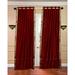 Lined-Maroon Ring Top Sheer Sari Curtain / Drape / Panel - 60W x 96L - Piece