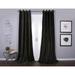 Lambrequin Tao Cotton Velvet 96-inch Curtain Panel - 54 x 96 - 54 x 96 Smoke