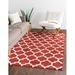 Unique Loom Philadelphia Trellis Rug Dark Terracotta/Beige 6 1 x 9 Rectangle Geometric Contemporary Perfect For Living Room Bed Room Dining Room Office