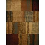 United Weavers Affinity Area Rug 750-04550 Shadows Brown Boxes Waves 5 3 x 7 2 Rectangle