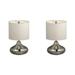 Hobnail Silver Table Lamps Ceramic 17 Inch Set of 2 Midwest CBK