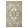 Rizzy Home Alora Decor Makalu Traditional Oriental Medallion rug Off-white Natural Grey 3 x 5 Oriental Stain Resistant Handmade 3 x 5 Indoor