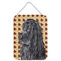 Carolines Treasures SC9541DS1216 Black Cocker Spaniel Fall Leaves Wall or Door Hanging Prints 12x16 multicolor