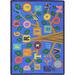 Joy Carpets Soft Alphabet Leaves Classroom Circle Time Rectangle Rug 7 ft. 8 in. x 10 ft. 9 in.