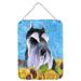 Carolines Treasures SS4110DS1216 Schnauzer in Summer Flowers Wall or Door Hanging Prints 12x16 multicolor