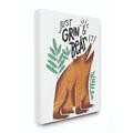 The Kids Room by Stupell Grin And Bear It Cartoon Animal Kids Nursery Word Design Canvas Wall Art by The Saturday Evening Post