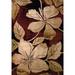 United Weavers Contours Floral Canvas Runner Rug - Burgundy - 2 ft. 7 in. x 7 ft. 4 in.