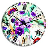 Designart Oversized Multicolor Analog Round Modern Traditional Wall Clocks CLM31043-C23