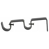 Urbanest Double Curtain Rod Bracket for 1 and 3/4 Rod Black