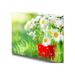 Canvas Prints Wall Art - Beautiful Bunch of Spring Flowers in Red Bucket - 16 x 24