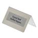HUBERTÂ® Table Tent Signs Brushed Stainless - 3 1/2 L x 1 3/4 H