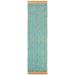 SAFAVIEH Natural Fiber Thomas Geometric Jute Runner Rug Turquoise/Natural 2 3 x 10