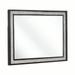 Chula Vista Rectangular Dresser Mirror Caviar and Brushed Nickel