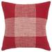 Rizzy Home Decorative Downfilled Throw Pillow Plaid 20 X20 Red