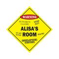 Alisa s Room Sign Crossing Zone Xing | Indoor/Outdoor | 12 Tall kids bedroom decor door children s name boy girl