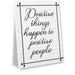 Awkward Styles Positive Things Happen To Positive People Canvas Calligraphy Art Dictionary Art Modern Wall Art Gifts for New Home Artwork for the Office Motivational Gifts Inspirational Wall Art