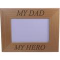 My Hero My Dad - Wood Picture Frame - Holds 4-inch x 6-inch Photo - Great Gift for Father s Day or Christmas Gift