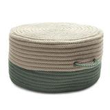 Colonial Mills Two-Tone Pouf - Indoor / Outdoor Moss Green