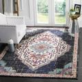 SAFAVIEH Monaco Trochez Traditional Area Rug Black/Blue 5 1 x 7 7