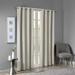 SunSmart Maya Printed Heathered Blackout Grommet Top Curtain Panel in Taupe 50 x95