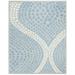 SAFAVIEH Soho Andrew Polka Dots Wool Area Rug Light Blue 8 x 8 Square