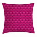 Hot Pink Throw Pillow Cushion Cover Honeycomb Pattern Nature Inspired Design with Monochrome Color Scheme Print Decorative Square Accent Pillow Case 18 X 18 Inches Hot Pink Black by Ambesonne